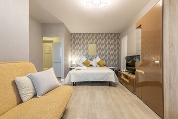 Cozy Bedroom with Modern Design and TV