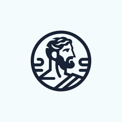 Greek man logo
