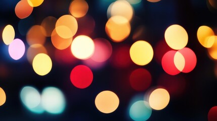 Fototapeta premium Vibrant Bokeh Lights Create Colorful Magic and Festive Ambiance