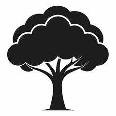 vector tree silhouette isolated