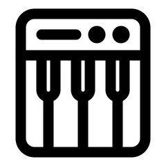 Fototapeta premium multimedia outline icons