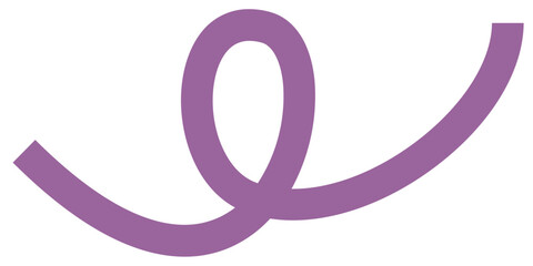 Purple squiggle line – vector illustration of abstract stroke