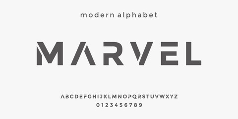 Minimal futuristic typographic design, Typography urban style fonts for sport, technology, digital, movie logo design vector.