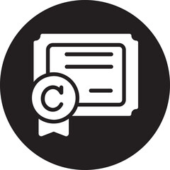 Certificate glyph icon