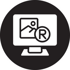 Copyrigted Content  glyph icon