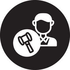 lawyer glyph icon