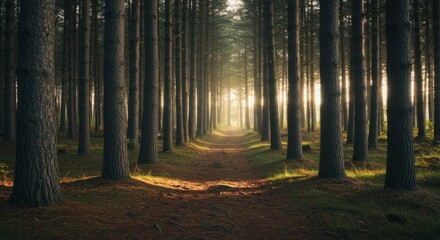 Naklejka premium path in the woods