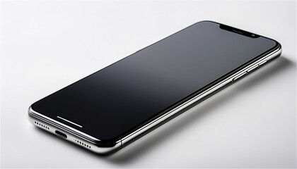 On a white background, cell phone mock-up