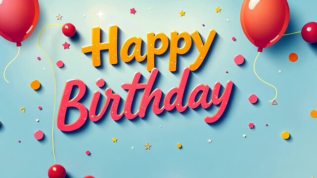 Celebration time, a cheerful birthday greetings with colorful balloons