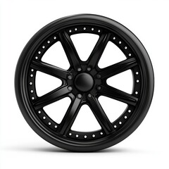 Fototapeta premium Black Alloy Wheel Rim Close Up Studio Shot