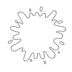Fototapeta premium Hand drawn outline water illustration