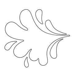 Hand drawn outline water illustration