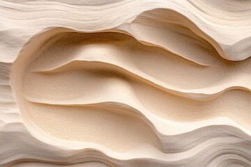 Obraz premium A hyper-detailed close-up of sand grains being carried away by wind erosion