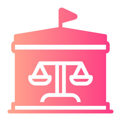 Courthouse  gradient icon