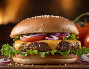 The Ultimate Juicy Burger: A Feast for the Senses Generative Ai