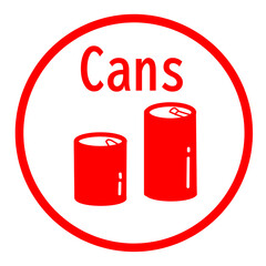 空き缶のスタンプ