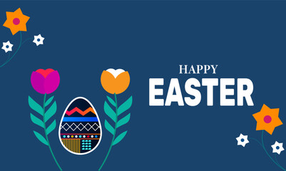  Happy Easter. holiday concept. suitable for placard, background,Greeting Card, Poster design template with text inscription, standard Social Media Post.