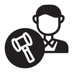 lawyer glyph icon