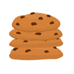 Delicious Chocolate Chip Cookies Illustration