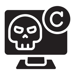 piracy glyph icon
