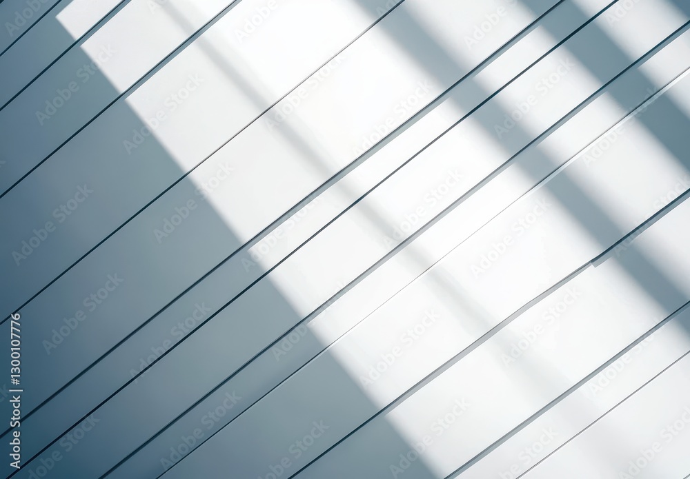 Poster Abstract geometric patterns featuring shadows and light on a textured white surface with diagonal lines creating a modern and minimalist aesthetic