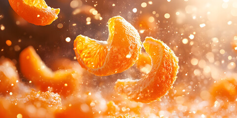 Vibrant and Juicy Citrus Fruits Including Fresh Oranges, Tangerines, and Kumquats with Bright and Refreshing Aesthetic in Stunning Close-Up