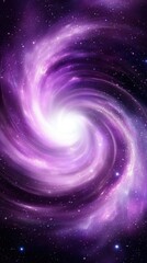 Obraz premium Cosmic Spiral in a Purple Galaxy with Interstellar Wonders and Celestial Mysteries