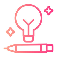Creativity gradient icon