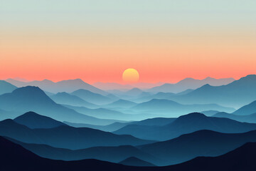 a flat vector background with a gradient of pastel colors,