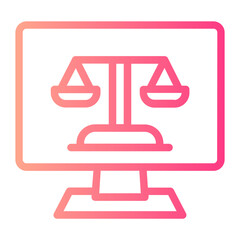 Online Court  gradient icon