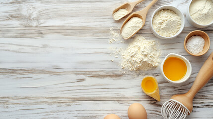Kitchenware and spices, Healthy and clean food and eating concept, top view