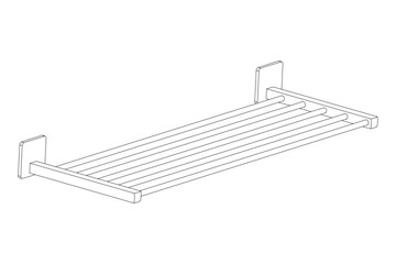 Tower Rack, bathfittings products accessories bathroom fittings vector illustrator