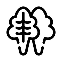 Leafy greens line icon