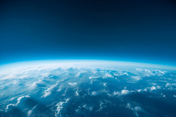 Fototapeta premium Breathtaking View of Earth's Stratosphere: A Glimpse of the Curvature and the Serenity of the Atmosphere