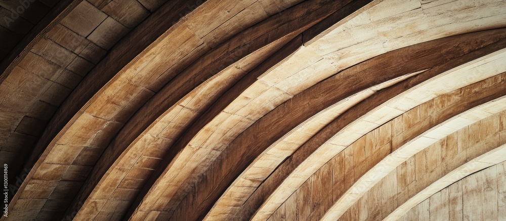 Aufkleber rustic wooden archways feature warm brown tones with textured lines, creating an aesthetic that show