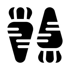 Fototapeta premium Carrot glyph icon