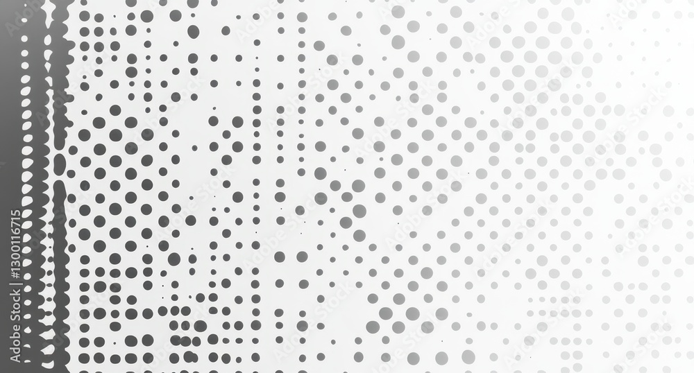 Poster abstract halftone pattern with varying sizes of dots in a gradient background ideal for modern graph