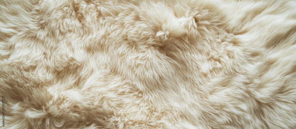 Fototapete Cream-colored plush fabric with a velvety texture, creating a soft and inviting background with rich depth and visual appeal.