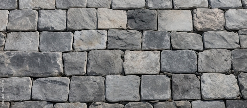 Leinwandbilder granite stone floor texture featuring a pattern of irregular gray and beige stones closely arranged,