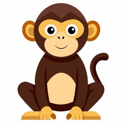 monkey illustration on white background