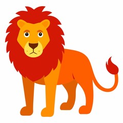 lion illustration on white background