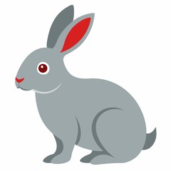 rabbit illustration on white background