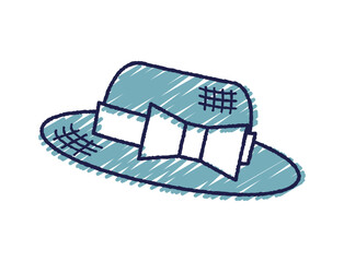 手書き風麦わら帽子のイラスト