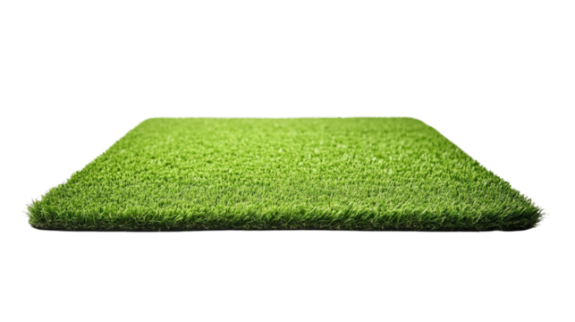 green grass in a form of the rectangle on white background