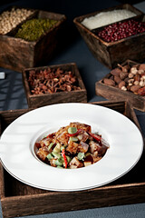 Delicious cold dish Laba garlic pork skin jelly