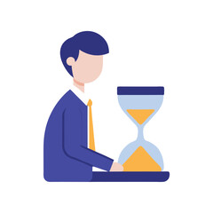 Businessperson actively using a productivity timer to enhance work efficiency