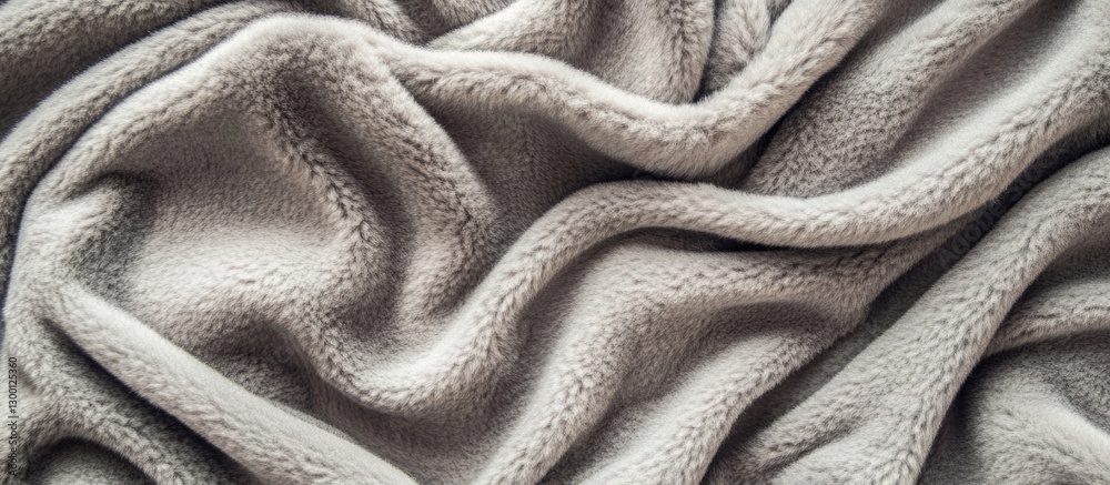 Aufkleber cozy warm gray fleece fabric texture folded softly creating an inviting atmosphere with its rich soo