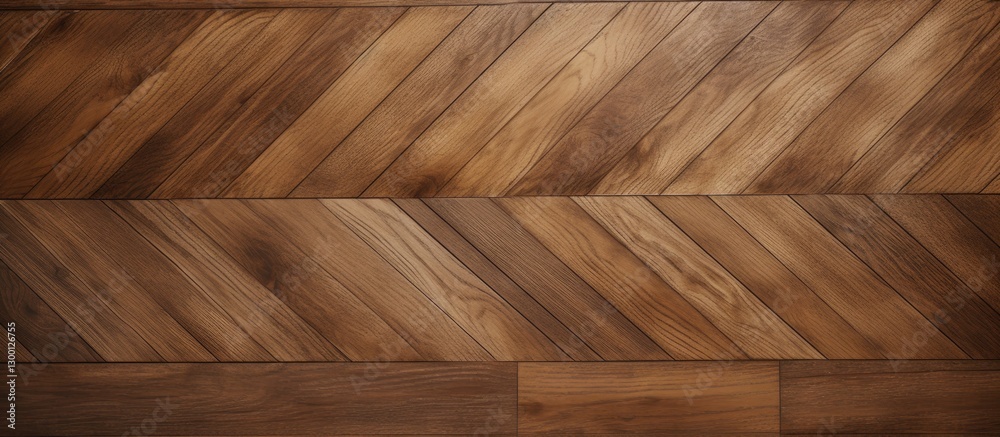 Leinwandbilder textured wooden parquet design in chevron pattern featuring various brown shades, with ample copy sp