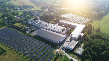European solar panels harnessing sunlight energy