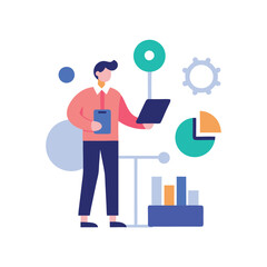 Data analyst examining big data insights for strategic decision making